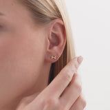 Lab Grown Diamond Floral Bow Stud Earrings, Valessia