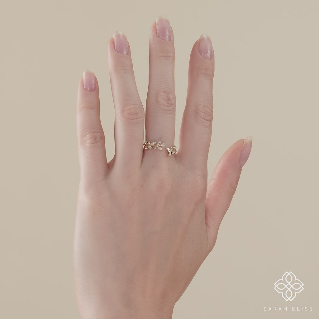 dainty fancy cut diamond ring