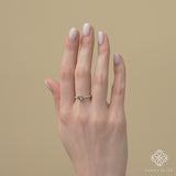 Solid Gold & Diamond and Aquamarine Engagement Ring, Nova