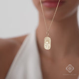 Gold Sun and Moon Pendant, Vioneth