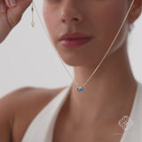 Oval Sapphire Necklace, Cyn