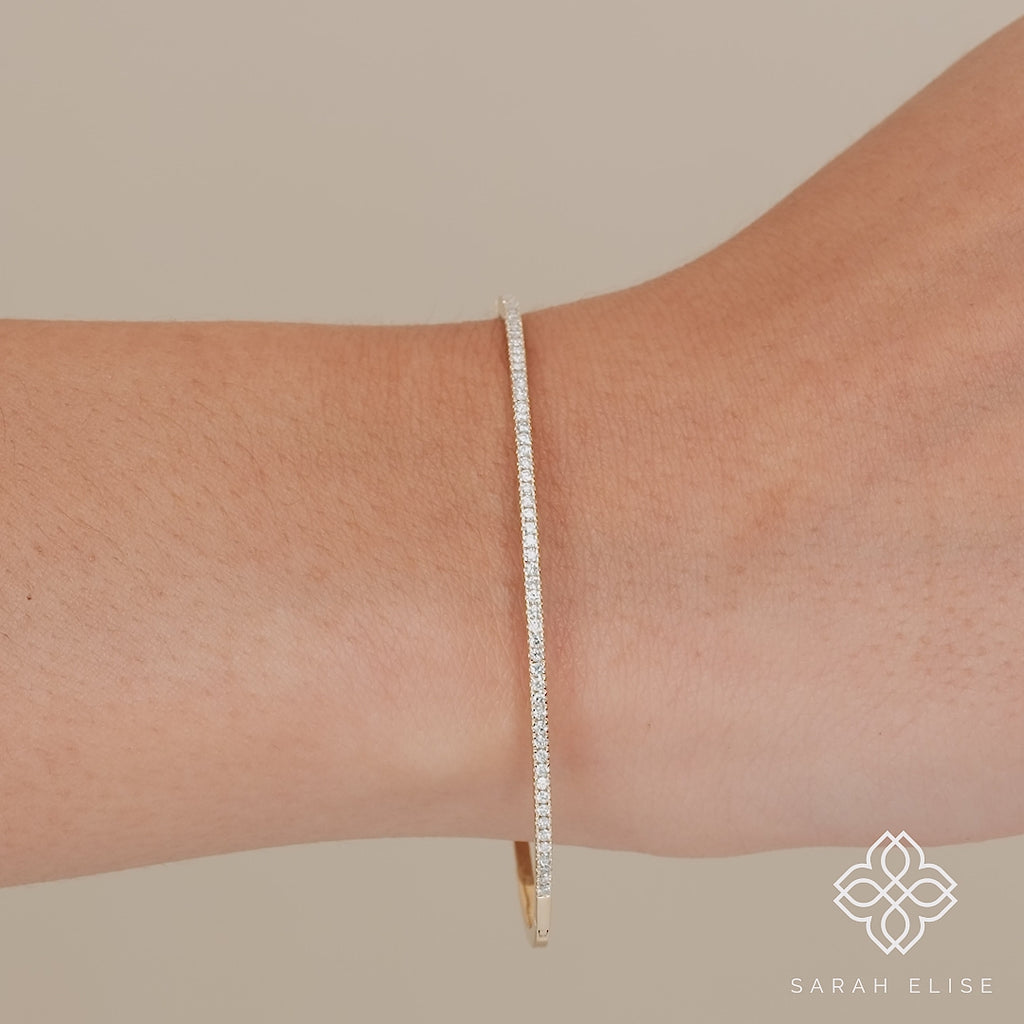 dainty and delicate diamond half eternity bracelet