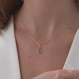 Gold Old English Number Charm, Zephyrella