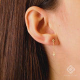 dainty april birthstone stone earrings