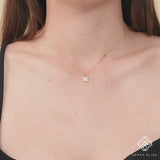 Minimalistic Natural Diamond Padlock Necklace, Patty