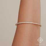 handmade dainty diamond tennis bracelet