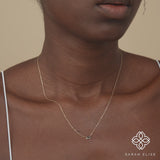 minimalist black diamond necklace