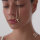 Gold Angel Number 222 Necklace, Nythara