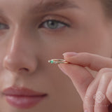 Dainty Emerald and Diamond Ring, Elyn