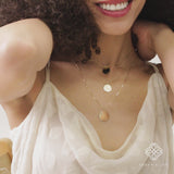 Gold Engravable Disc Charm, Cindra