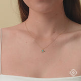 Natural Turquoise & Diamond Evil Eye Pendant Necklace, Sansa