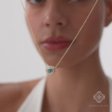 London Blue Topaz Heart Necklace, Sorielle