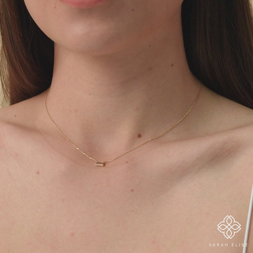 ethically sourced aquamarine gemstone necklace for her
