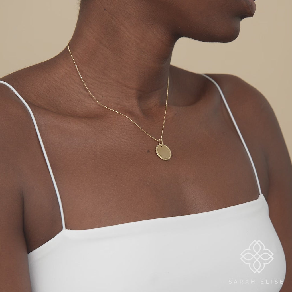 solid gold ball chain necklace