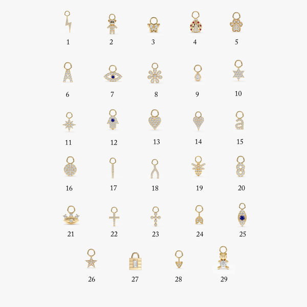 Petite Diamond Earring Charms, Elsa