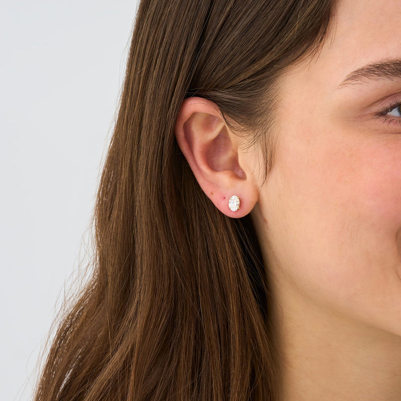 1.3 ctw Lab Grown Oval Studs, Lazira