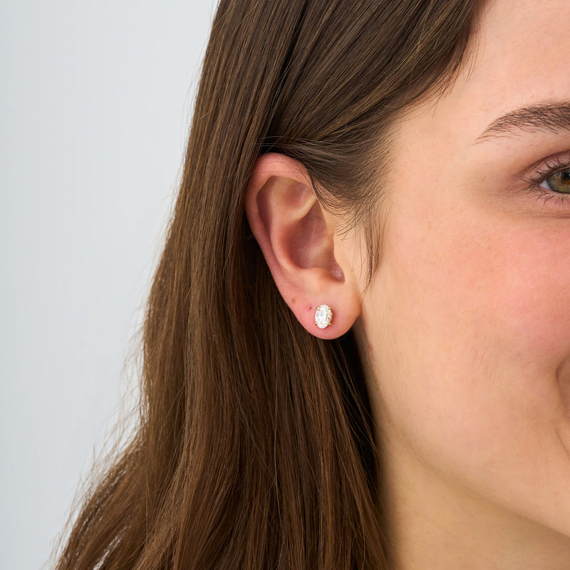 1.3 ctw Lab Grown Oval Studs, Lazira