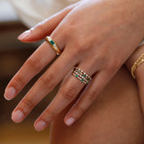 sarah elise diamond emerald ring stack