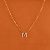 Gold Diamond Initial Necklace