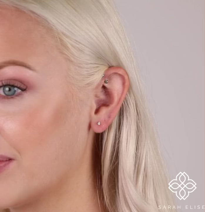 Dainty Diamond Drop Earrings