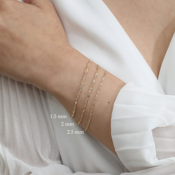 Sarah Elise Jewelry Singapore Chain Bracelet Sizes
