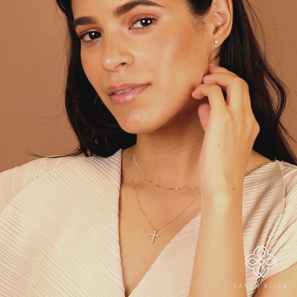 Natural Diamond Solid Gold Charm