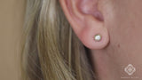 natural sapphire art deco earring