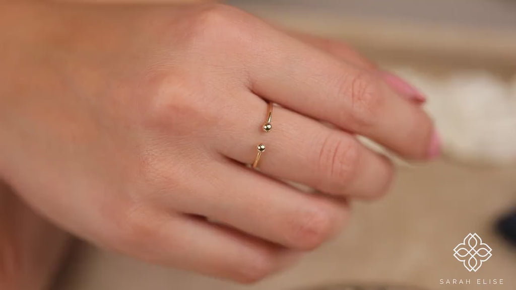 open gold stacking ring