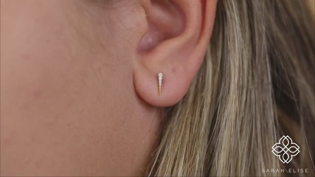 handmade natural diamond studs