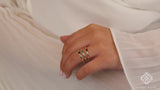 july birthstone handmade gold ring