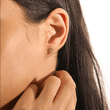 Solid Gold Little Girl Earrings