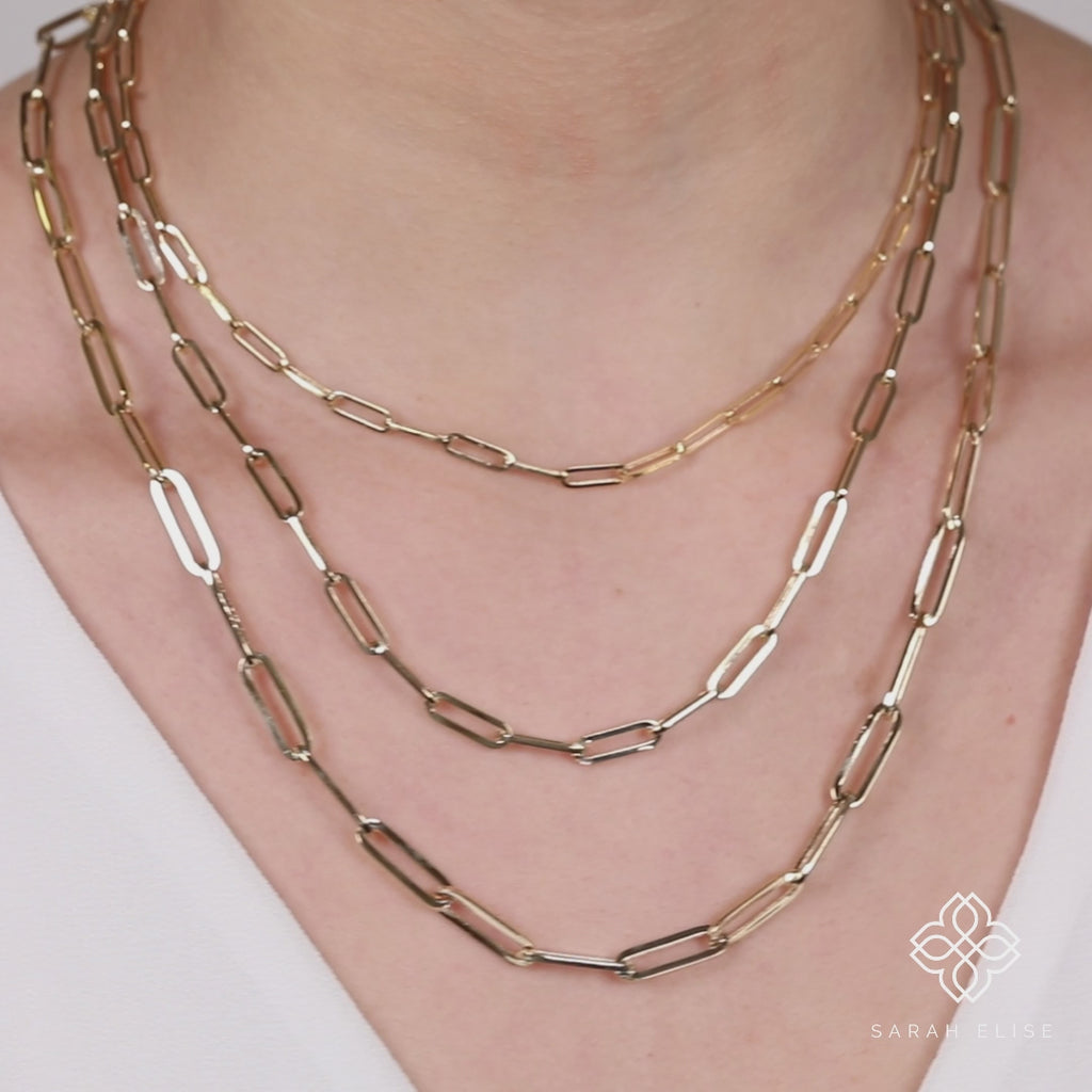 Paperclip Chain Necklace Thick – Selah Vie