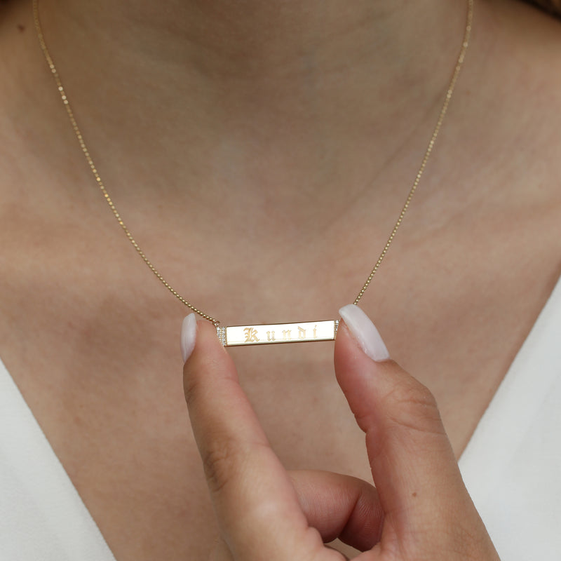 Solid Gold Plate Pendant