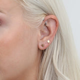 Double Star Stud Earrings