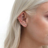 Tiny Single Diamond Earrings