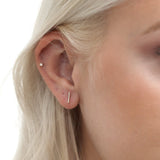 Handmade Diamond Bar Earrings