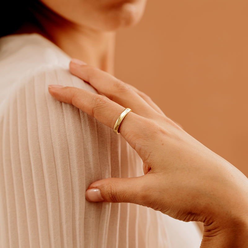 Solid Gold Diamond Ring