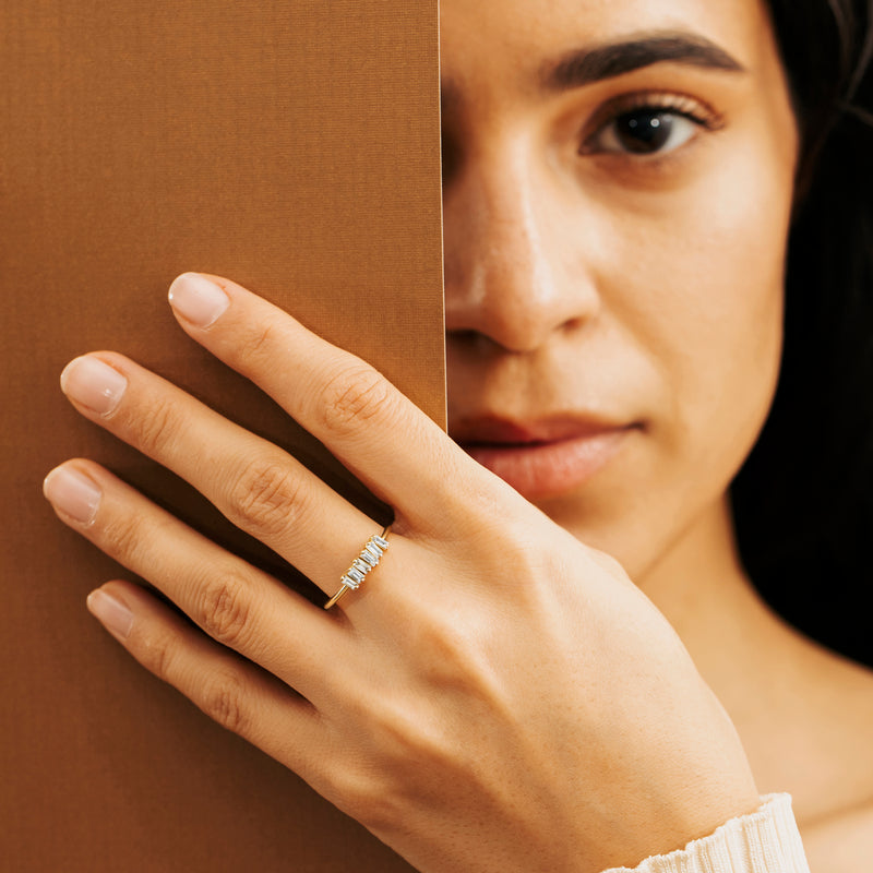 Handmade Baguette Diamond Ring