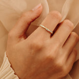 Gold and Diamond Twist Ring