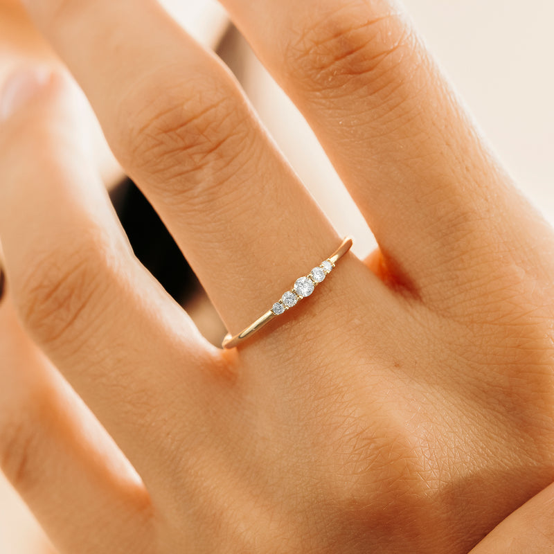 Dainty Diamond and Gold Ring