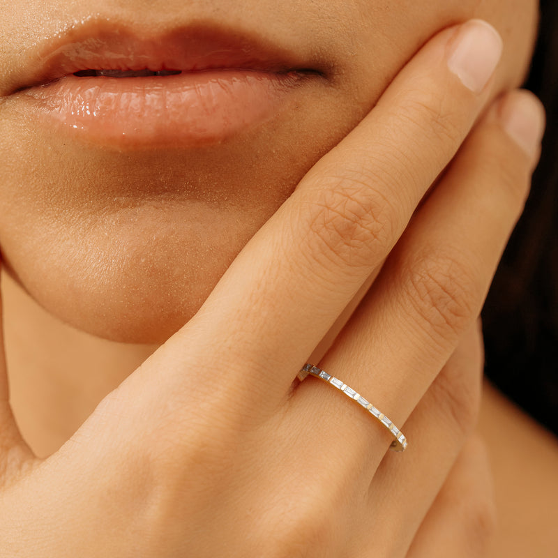Solid Gold Diamond Eternity Band