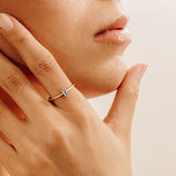 Solid Gold Baguette Ring