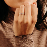 Diamond Sapphire Bezel Ring