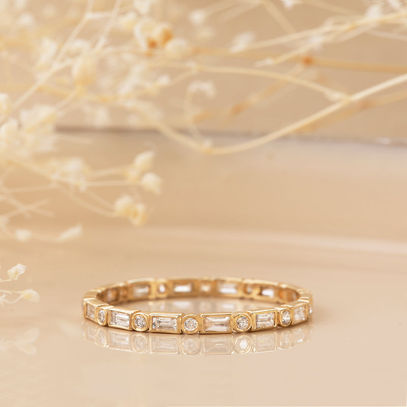 Solid Gold Diamond Eternity Band