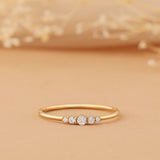 Solid Gold and 5 Stone Diamond Ring