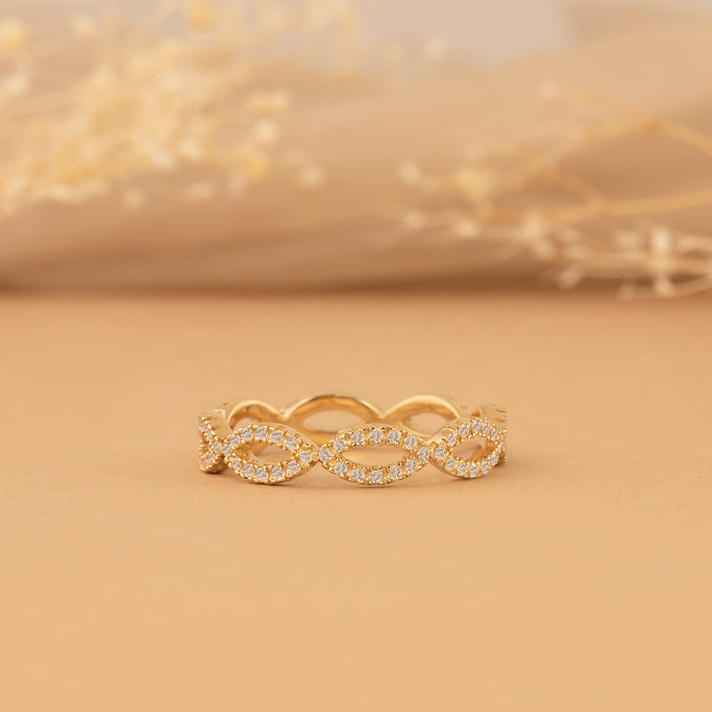 diamond twist ring