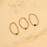Solid Gold Natural Gemstone Rings