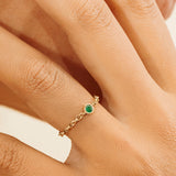 Minimalist Emerald May Birthstone Ring