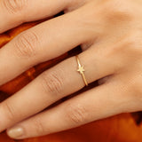 Solid Gold Star Ring