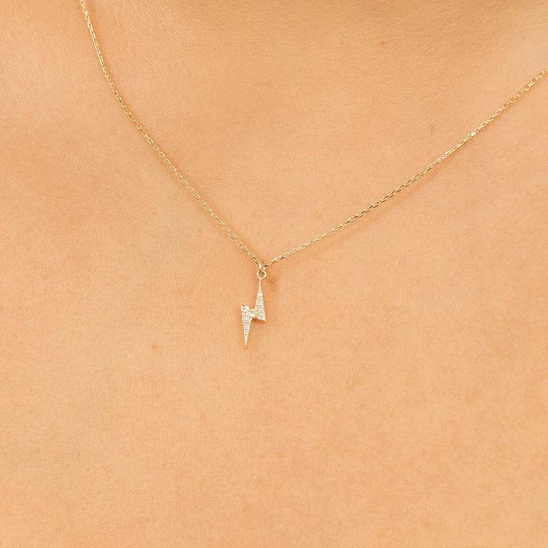 Pave Diamond Lightning Bolt